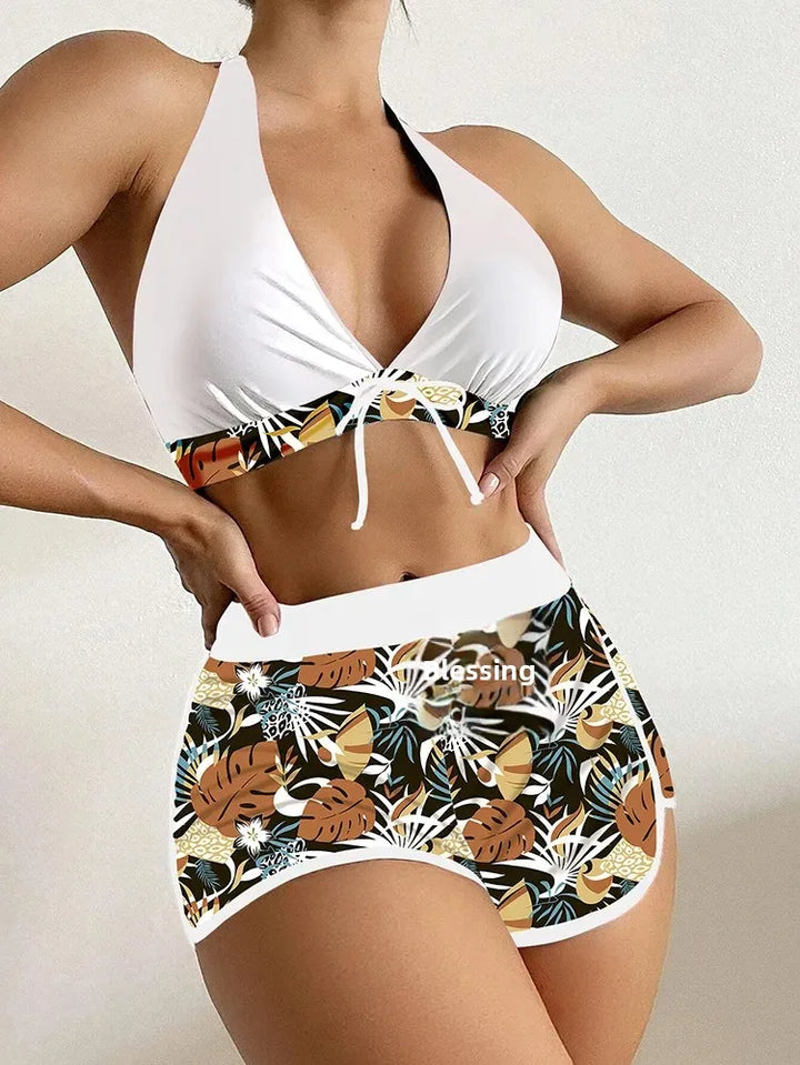 Sexy Ladies' Bikini Swimsuit Separate Print Flat Briefs Swimwear Trendy New Arrival from Mainland China Women's Fashion Bikini S - Vogue Vista UK
