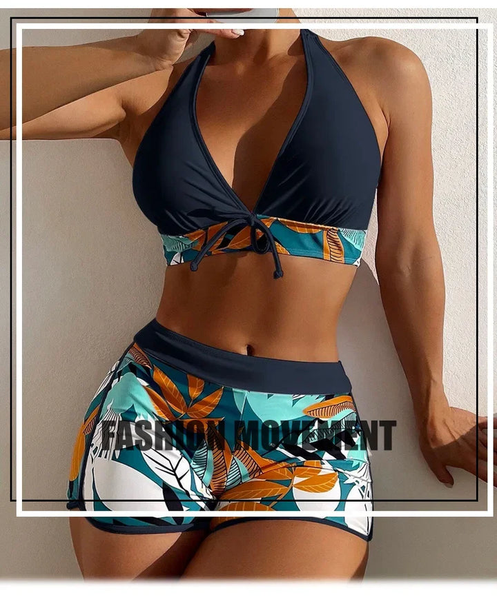 Sexy Ladies' Bikini Swimsuit Separate Print Flat Briefs Swimwear Trendy New Arrival from Mainland China Women's Fashion Bikini S - Vogue Vista UK