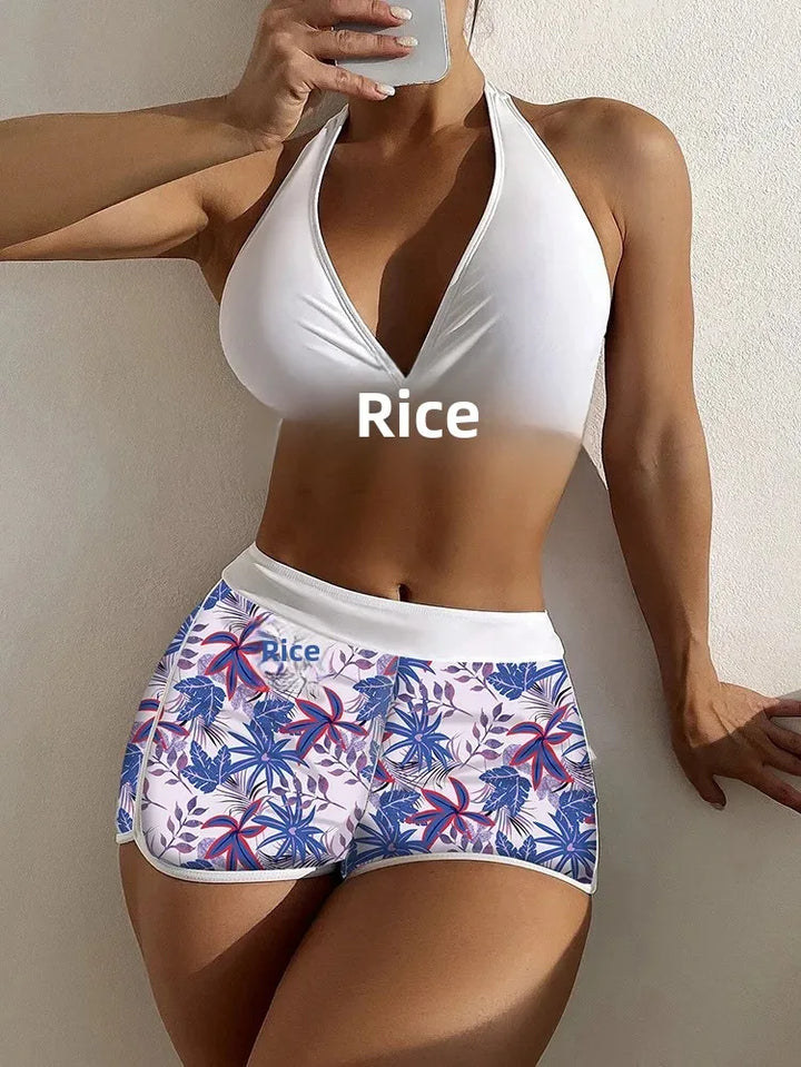 Sexy Ladies' Bikini Swimsuit Separate Print Flat Briefs Swimwear Trendy New Arrival from Mainland China Women's Fashion Bikini S - Vogue Vista UK