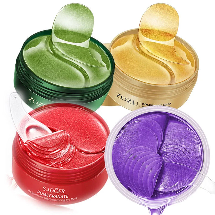 240pcs=120pairs Eye patches Hyaluron Acid & Gold & Seaweed & Black Pearl Hydrating Moisturizing Crystal Collagen Gel Eye Mask - Vogue Vista UK
