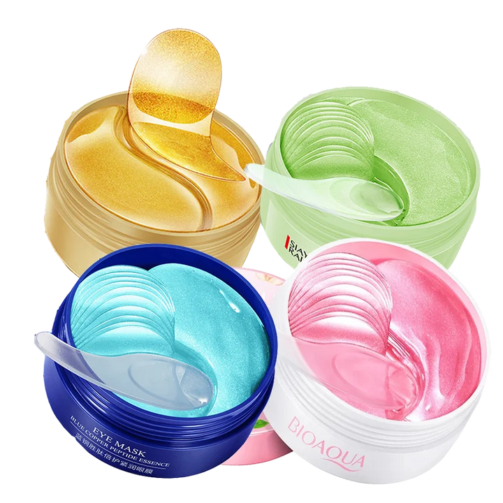 240pcs=120pairs Eye patches Hyaluron Acid & Gold & Seaweed & Black Pearl Hydrating Moisturizing Crystal Collagen Gel Eye Mask - Vogue Vista UK