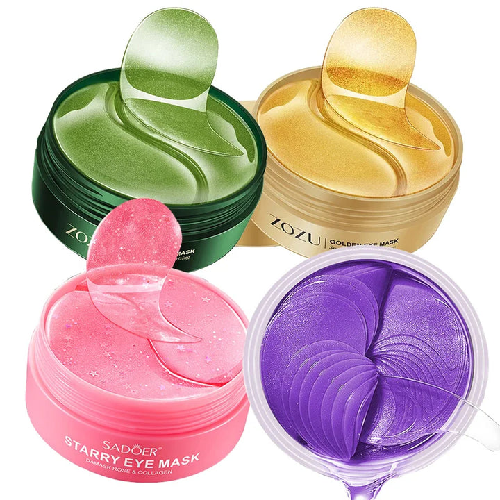 240pcs=120pairs Eye patches Hyaluron Acid & Gold & Seaweed & Black Pearl Hydrating Moisturizing Crystal Collagen Gel Eye Mask - Vogue Vista UK