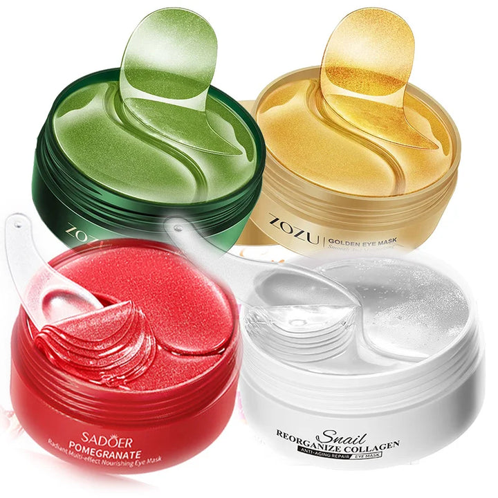 240pcs=120pairs Eye patches Hyaluron Acid & Gold & Seaweed & Black Pearl Hydrating Moisturizing Crystal Collagen Gel Eye Mask - Vogue Vista UK