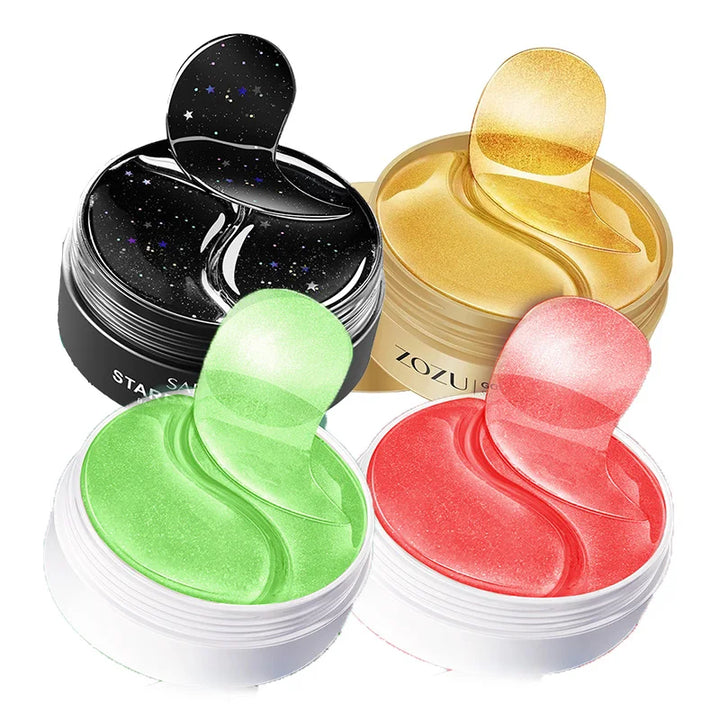240pcs=120pairs Eye patches Hyaluron Acid & Gold & Seaweed & Black Pearl Hydrating Moisturizing Crystal Collagen Gel Eye Mask - Vogue Vista UK