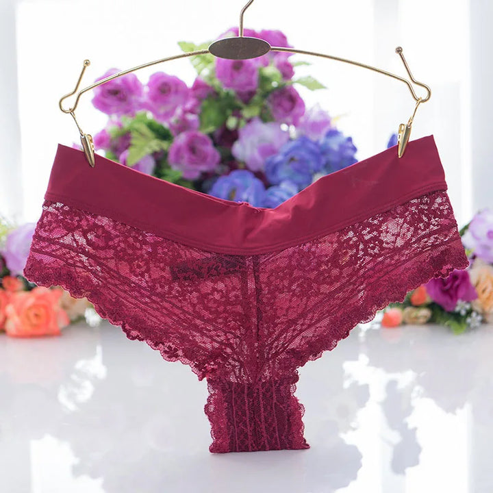 6pcs/lot Soft Women's Sexy Lace Panties Thongs G Strings Seamless Underwear Women Panty Briefs Bikini Cotton Crotch Panties - Vogue Vista UK
