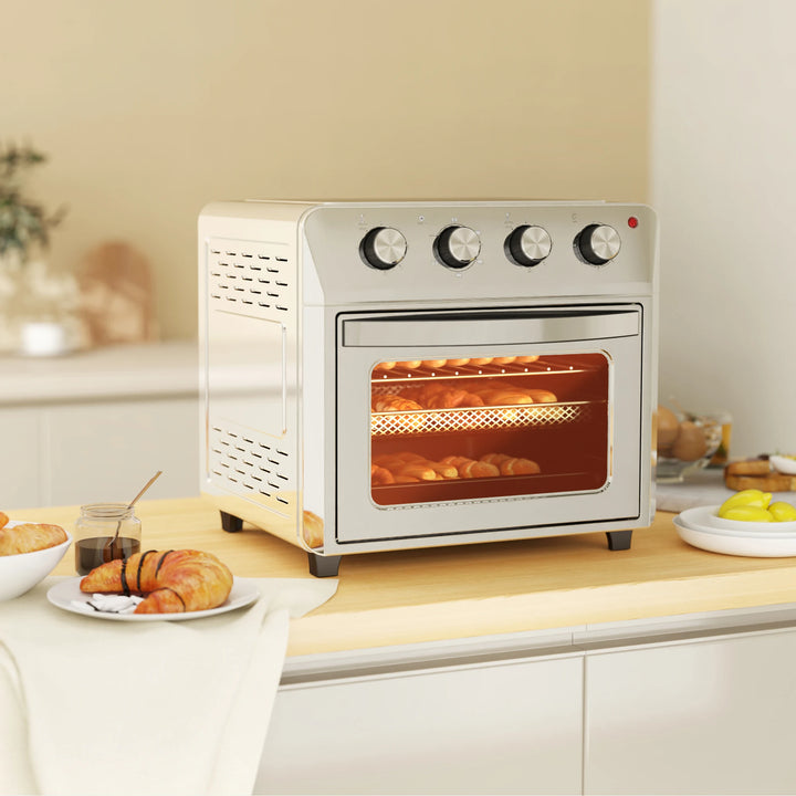 HOMCOM 24L Air Fryer Oven, Small Electric Oven, Grill, Roast, Bake, 1600W - Vogue Vista UK