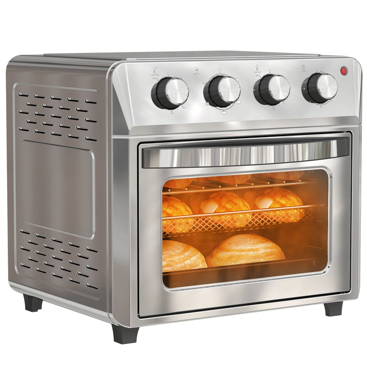 HOMCOM 24L Air Fryer Oven, Small Electric Oven, Grill, Roast, Bake, 1600W - Vogue Vista UK