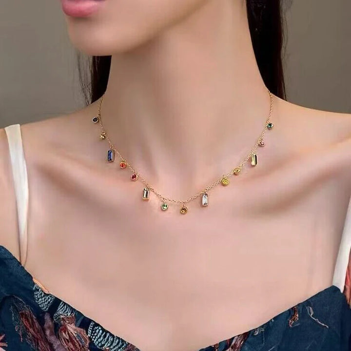 EILIECK 316L Stainless Steel Starfish Shell Zircon Pendant Necklace For Women Fashion New Gift Gold Color Neck Chain Jewelry - Vogue Vista UK