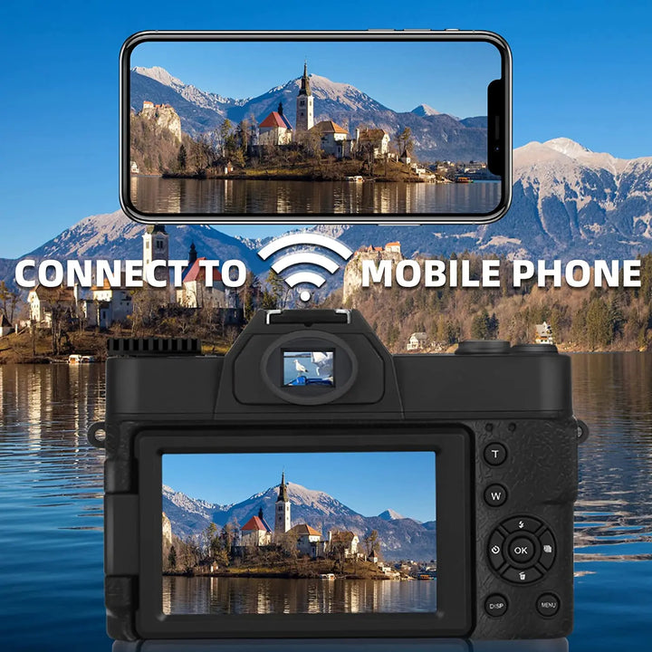 NBD 4K Digital Camera Video Camcorder 48MP Cameras for Photography,Vlogging Camera Compact Camera with Flip Screen Autofocus - Vogue Vista UK