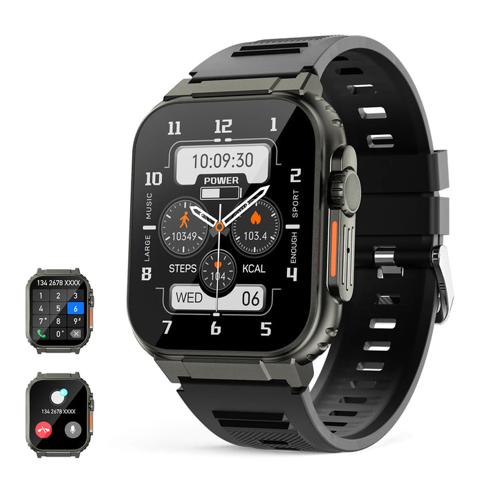 Waterproof Smart Watch Full Screen Touch 1.96 Inch Sports Smartwatch Bluetooth Call Heart Rate Blood Oxygen Monitoring - Vogue Vista UK