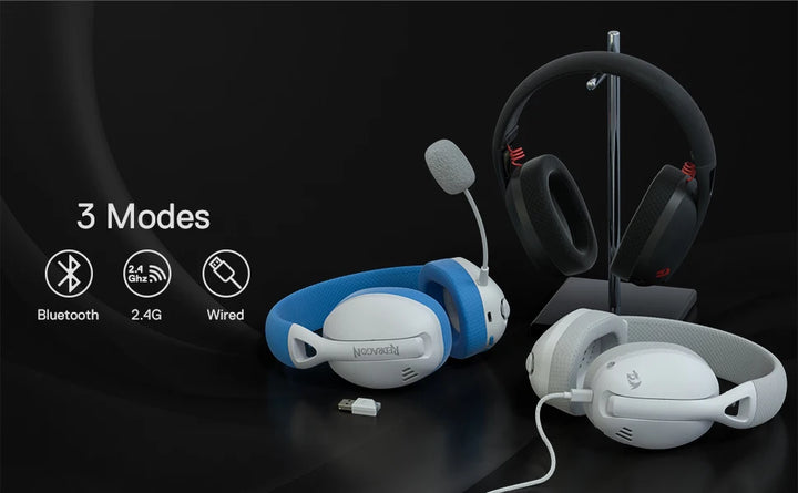 Redragon H848 Headset Bluetooth Wireless Gaming Lightweight 7.1 Surround Sound 40MM Drivers Detachable Microphone Multi Platform - Vogue Vista UK