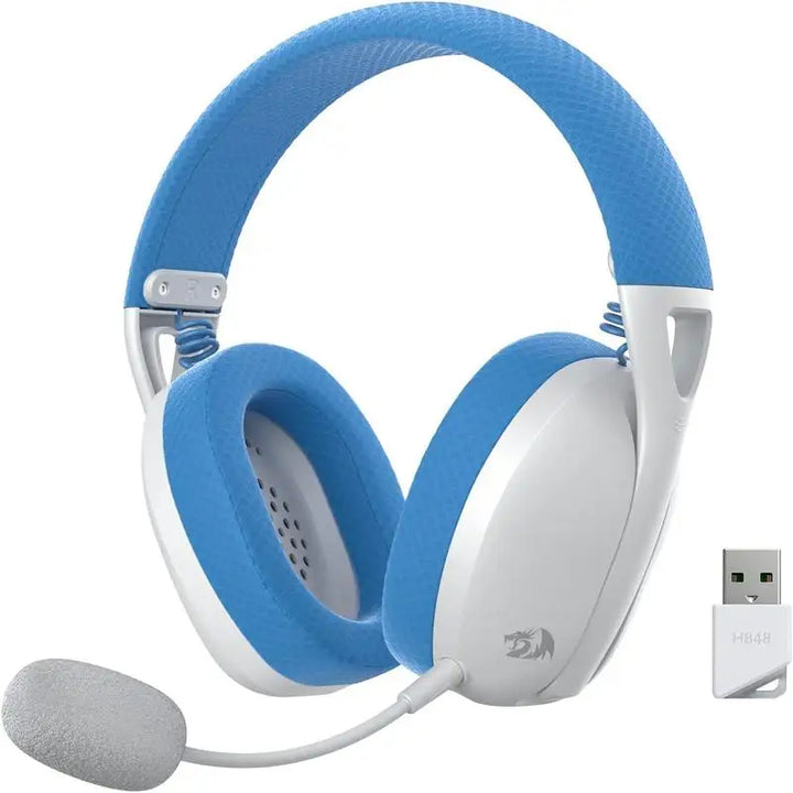 Redragon H848 Headset Bluetooth Wireless Gaming Lightweight 7.1 Surround Sound 40MM Drivers Detachable Microphone Multi Platform - Vogue Vista UK