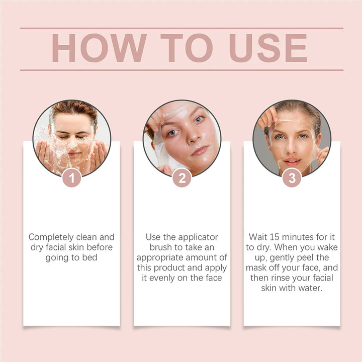 75g Collagen Peel off Mask Pore Shrinking Blackhead Removal Oil Control Skin Rejuvenation Moisturizing Brightening Skin Care - Vogue Vista UK