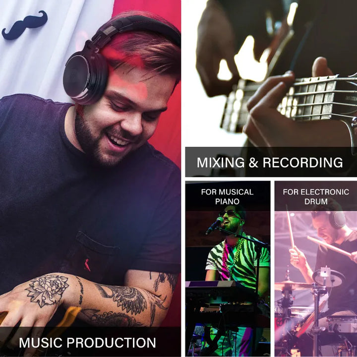 Oneodio Wired Professional Studio Pro 50 DJ Headphones With Microphone Over Ear HiFi Monitor Music Headset Earphone For Phone PC - Vogue Vista UK