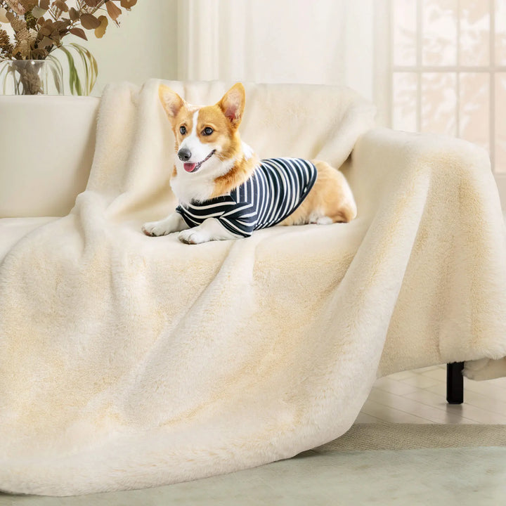 Warm Artificial Mink cashmere Blankets for Bed Luxury Super Soft Faux Fur Blanket Sofa Cover Double Layers Fluffy Throw Blanket - Vogue Vista UK