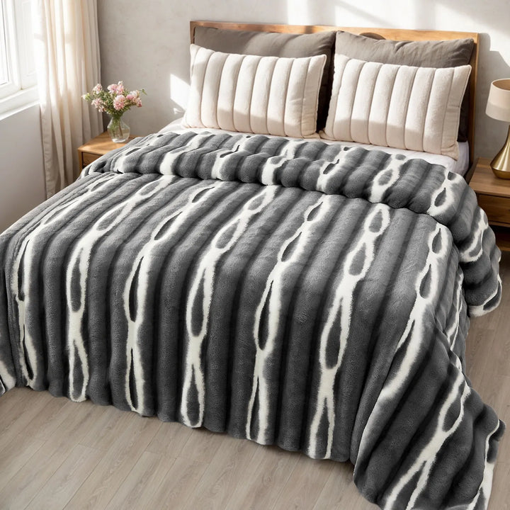 Warm Artificial Mink cashmere Blankets for Bed Luxury Super Soft Faux Fur Blanket Sofa Cover Double Layers Fluffy Throw Blanket - Vogue Vista UK