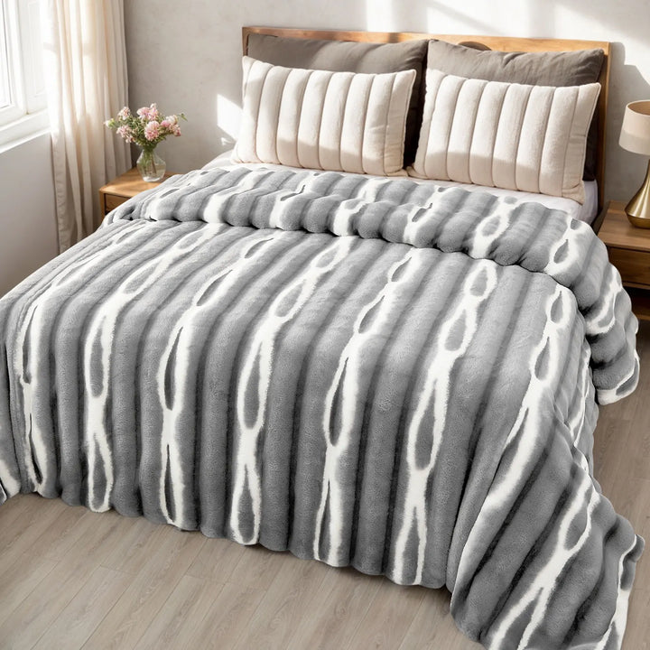 Warm Artificial Mink cashmere Blankets for Bed Luxury Super Soft Faux Fur Blanket Sofa Cover Double Layers Fluffy Throw Blanket - Vogue Vista UK