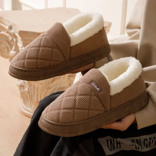 Ladies Memory Foam Slippers Faux Fur Winter Warm Full Collar Boots Shoes Size UK - Vogue Vista UK