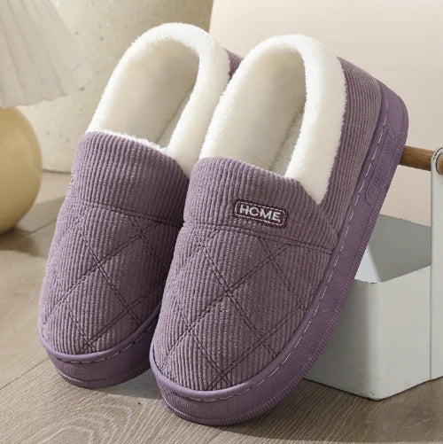 Ladies Memory Foam Slippers Faux Fur Winter Warm Full Collar Boots Shoes Size UK - Vogue Vista UK