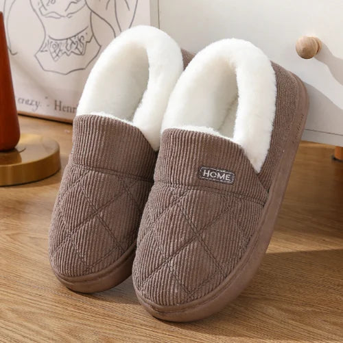 Ladies Memory Foam Slippers Faux Fur Winter Warm Full Collar Boots Shoes Size UK - Vogue Vista UK