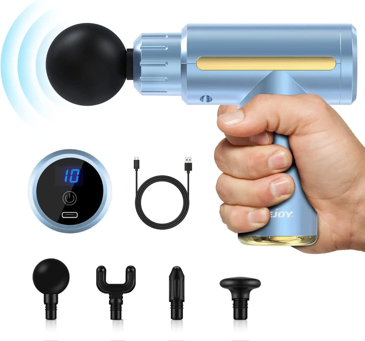 Sejoy Massage Gun Percussion Muscle Fascial Gun 10 Speed Deep Muscle Vibration Tissue Percussion Massager - Vogue Vista UK