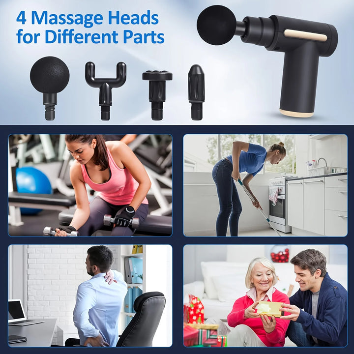 Sejoy Massage Gun Percussion Muscle Fascial Gun 10 Speed Deep Muscle Vibration Tissue Percussion Massager - Vogue Vista UK