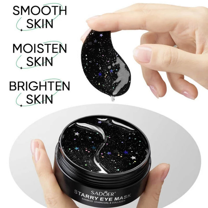 60pcs/box Starry Eye Mask, Beauty Under Eye Masks - Contains Bamboo Charcoal And Collagen, Firming And Rejuvenating Eye Skin - Vogue Vista UK
