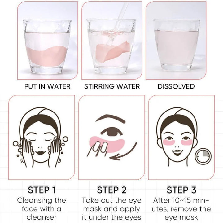 60pcs/box Starry Eye Mask, Beauty Under Eye Masks - Contains Bamboo Charcoal And Collagen, Firming And Rejuvenating Eye Skin - Vogue Vista UK