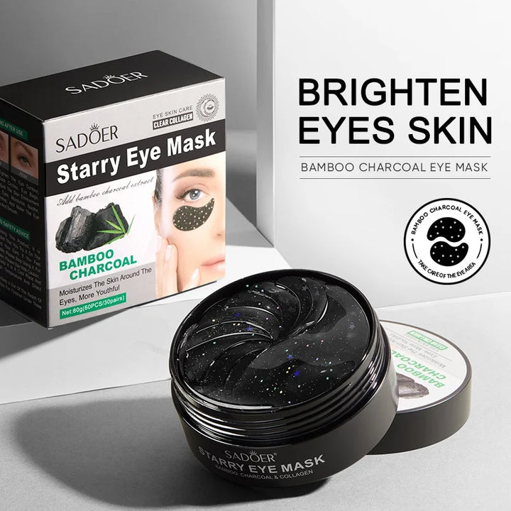 60pcs/box Starry Eye Mask, Beauty Under Eye Masks - Contains Bamboo Charcoal And Collagen, Firming And Rejuvenating Eye Skin - Vogue Vista UK