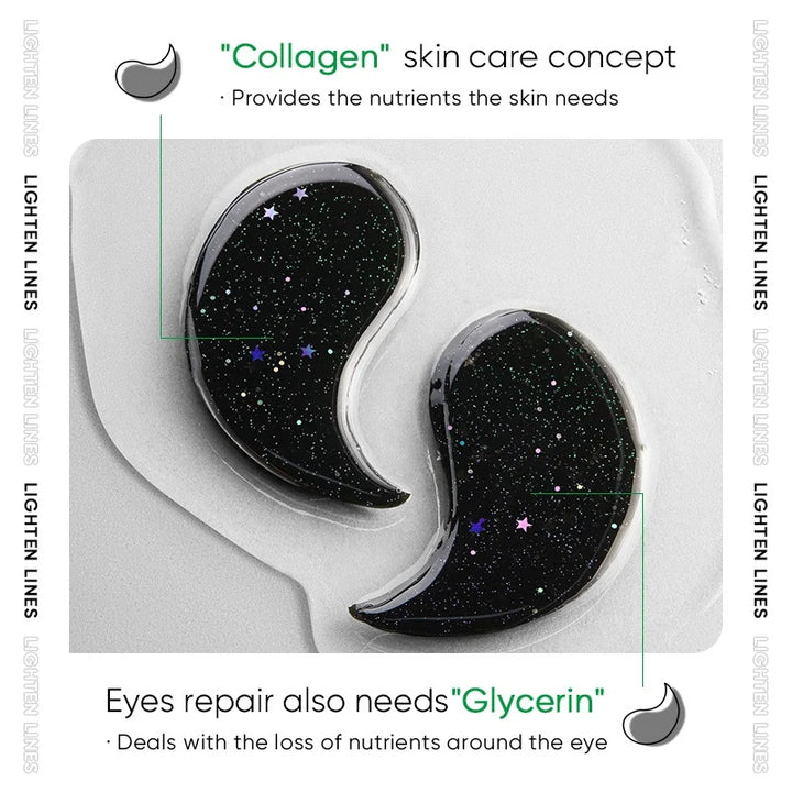 60pcs/box Starry Eye Mask, Beauty Under Eye Masks - Contains Bamboo Charcoal And Collagen, Firming And Rejuvenating Eye Skin - Vogue Vista UK