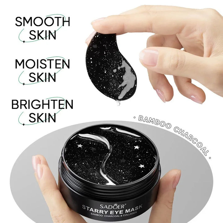 60pcs/box Starry Eye Mask, Beauty Under Eye Masks - Contains Bamboo Charcoal And Collagen, Firming And Rejuvenating Eye Skin - Vogue Vista UK