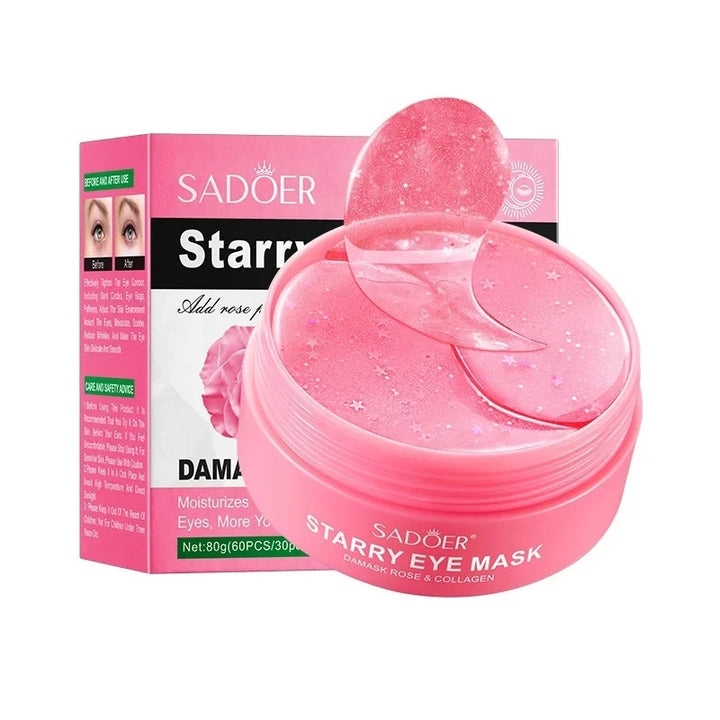 60pcs/box Starry Eye Mask, Beauty Under Eye Masks - Contains Bamboo Charcoal And Collagen, Firming And Rejuvenating Eye Skin - Vogue Vista UK