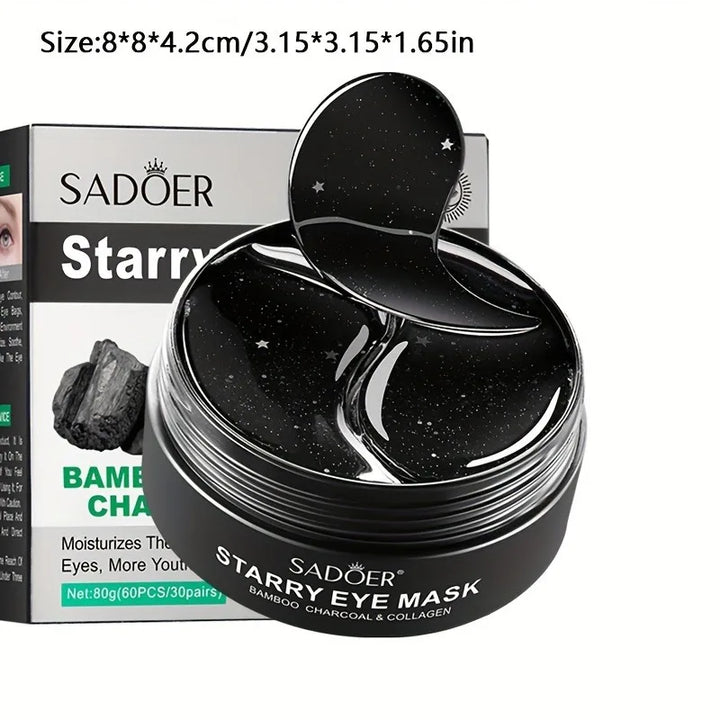 60pcs/box Starry Eye Mask, Beauty Under Eye Masks - Contains Bamboo Charcoal And Collagen, Firming And Rejuvenating Eye Skin - Vogue Vista UK