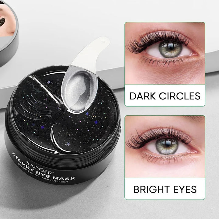60pcs/box Starry Eye Mask, Beauty Under Eye Masks - Contains Bamboo Charcoal And Collagen, Firming And Rejuvenating Eye Skin - Vogue Vista UK