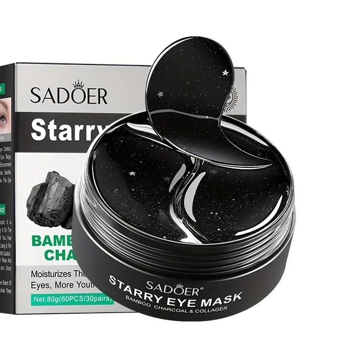 60pcs/box Starry Eye Mask, Beauty Under Eye Masks - Contains Bamboo Charcoal And Collagen, Firming And Rejuvenating Eye Skin - Vogue Vista UK