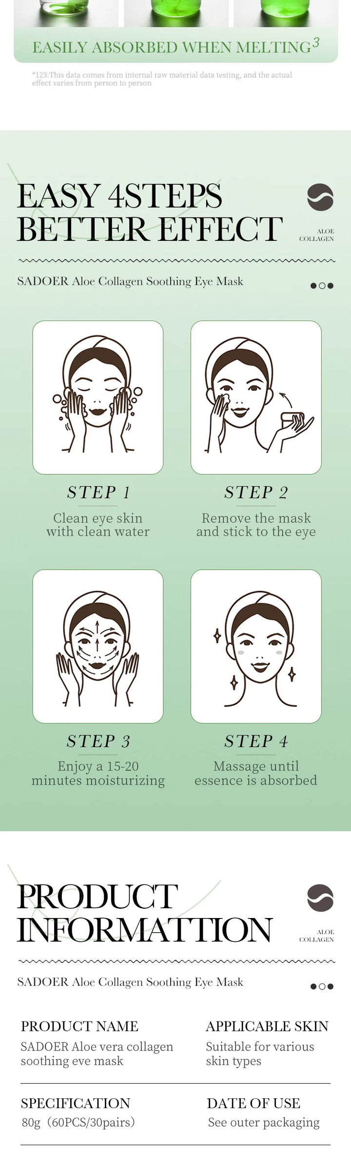 60pcs/box Starry Eye Mask, Beauty Under Eye Masks - Contains Bamboo Charcoal And Collagen, Firming And Rejuvenating Eye Skin - Vogue Vista UK