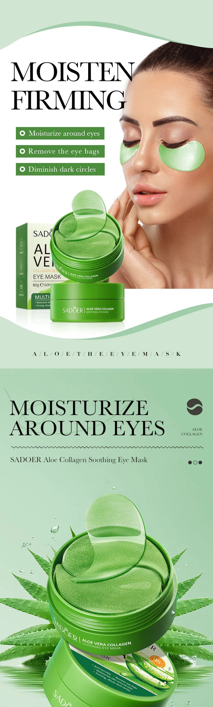 60pcs/box Starry Eye Mask, Beauty Under Eye Masks - Contains Bamboo Charcoal And Collagen, Firming And Rejuvenating Eye Skin - Vogue Vista UK