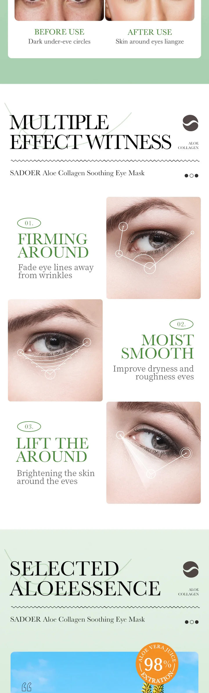 60pcs/box Starry Eye Mask, Beauty Under Eye Masks - Contains Bamboo Charcoal And Collagen, Firming And Rejuvenating Eye Skin - Vogue Vista UK