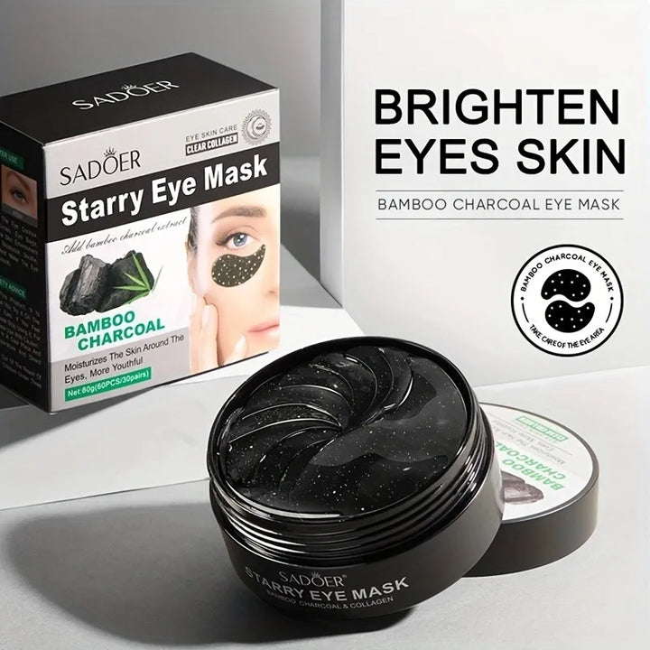 60pcs/box Starry Eye Mask, Beauty Under Eye Masks - Contains Bamboo Charcoal And Collagen, Firming And Rejuvenating Eye Skin - Vogue Vista UK