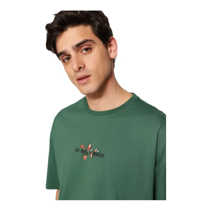 Trendyol TYZA Men's T-Shirts Crew Neck Knit Oversize Slogan Standard Sleeve Casual Tops & Tees T Shirts Casual T-Shirts - Vogue Vista UK