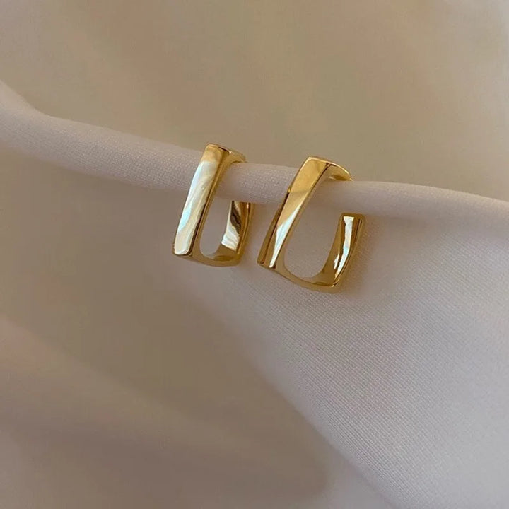 2Pcs Irregular Geometric Earrings for Women, New Trendy and Personalized Design Internet Famous Earring With Simple Temperament - Vogue Vista UK