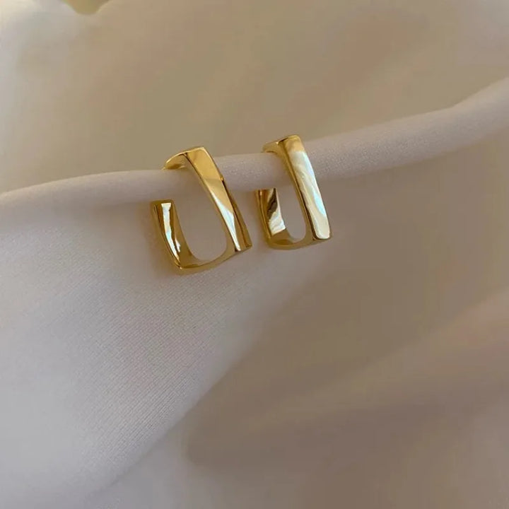 2Pcs Irregular Geometric Earrings for Women, New Trendy and Personalized Design Internet Famous Earring With Simple Temperament - Vogue Vista UK