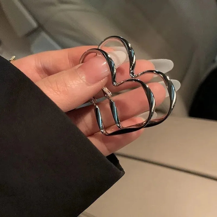 2Pcs Irregular Geometric Earrings for Women, New Trendy and Personalized Design Internet Famous Earring With Simple Temperament - Vogue Vista UK