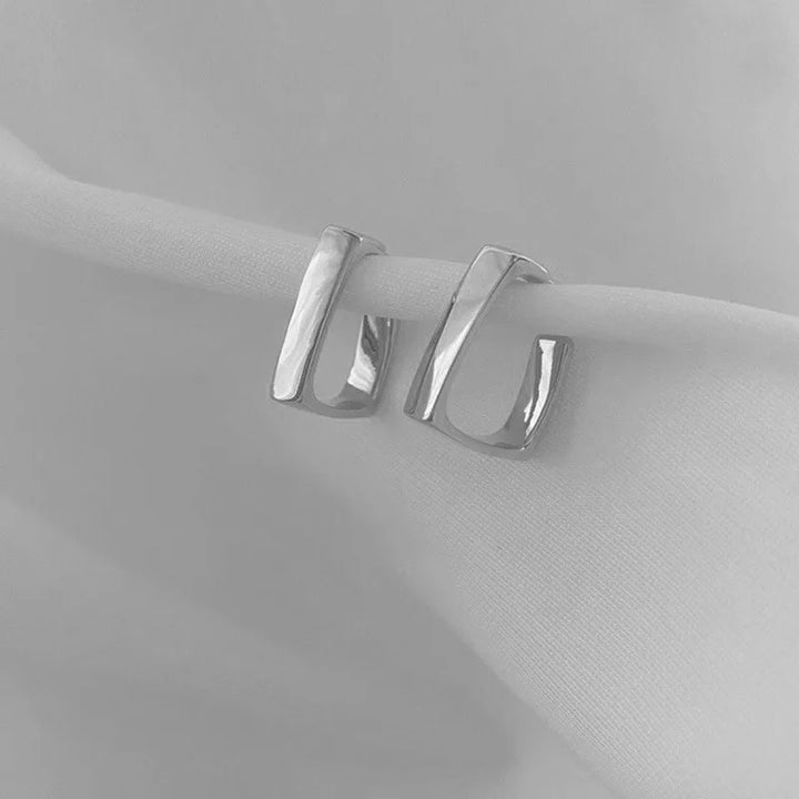 2Pcs Irregular Geometric Earrings for Women, New Trendy and Personalized Design Internet Famous Earring With Simple Temperament - Vogue Vista UK