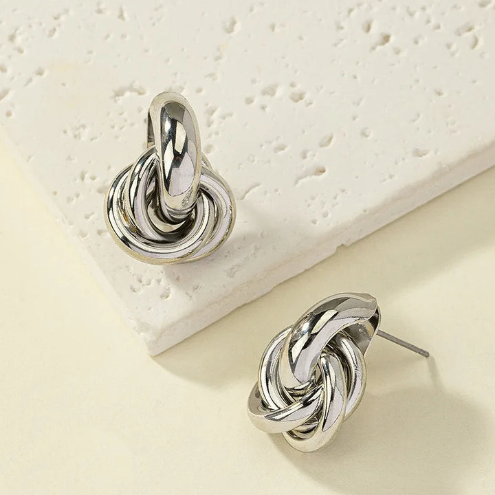 2Pcs Irregular Geometric Earrings for Women, New Trendy and Personalized Design Internet Famous Earring With Simple Temperament - Vogue Vista UK