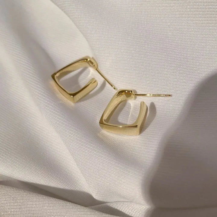 2Pcs Irregular Geometric Earrings for Women, New Trendy and Personalized Design Internet Famous Earring With Simple Temperament - Vogue Vista UK