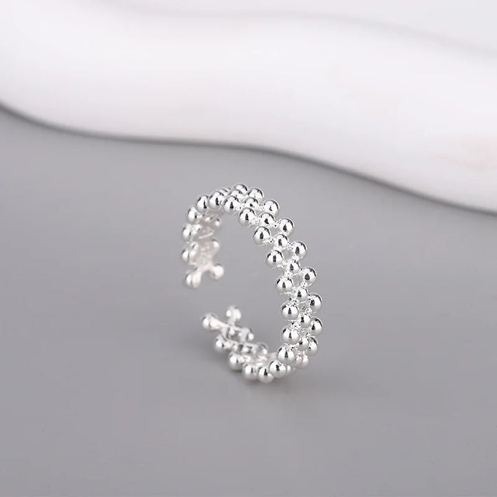 925 Sterling Silver Bilayer Ball Engagement Rings For Women Ladies Vintage Luxury Jewelry Accessories Jewellery Money 925 - Vogue Vista UK