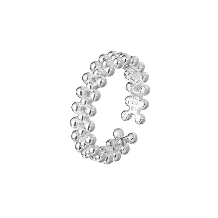925 Sterling Silver Bilayer Ball Engagement Rings For Women Ladies Vintage Luxury Jewelry Accessories Jewellery Money 925 - Vogue Vista UK