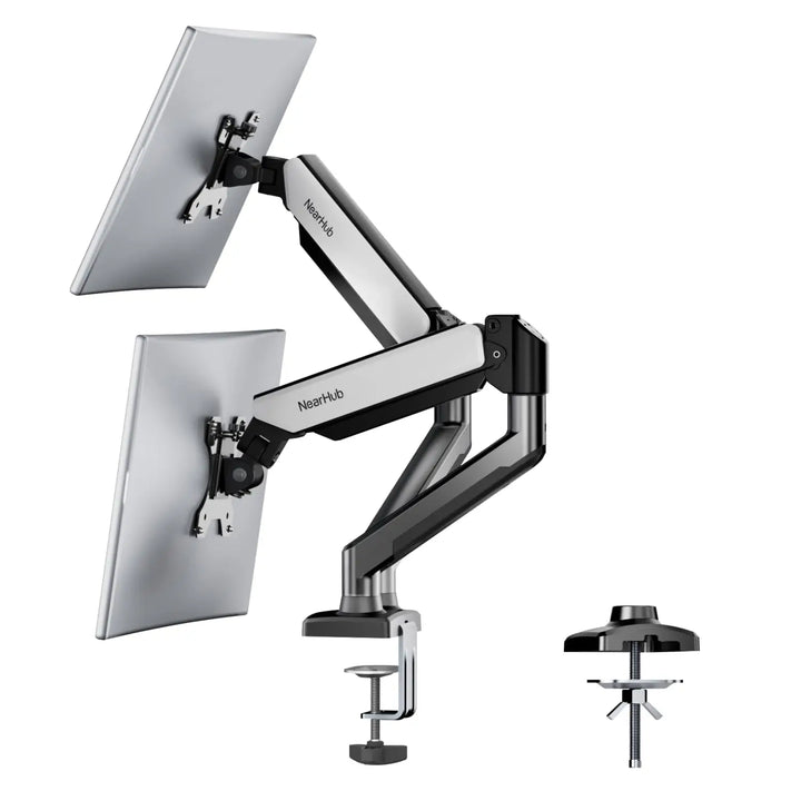 Nearhub MS-002 Monitor Arm Dual Arm With C-Clamp & Grommet Mount,Flexible Adjustment Effortless Installation Monitor Arm - Vogue Vista UK