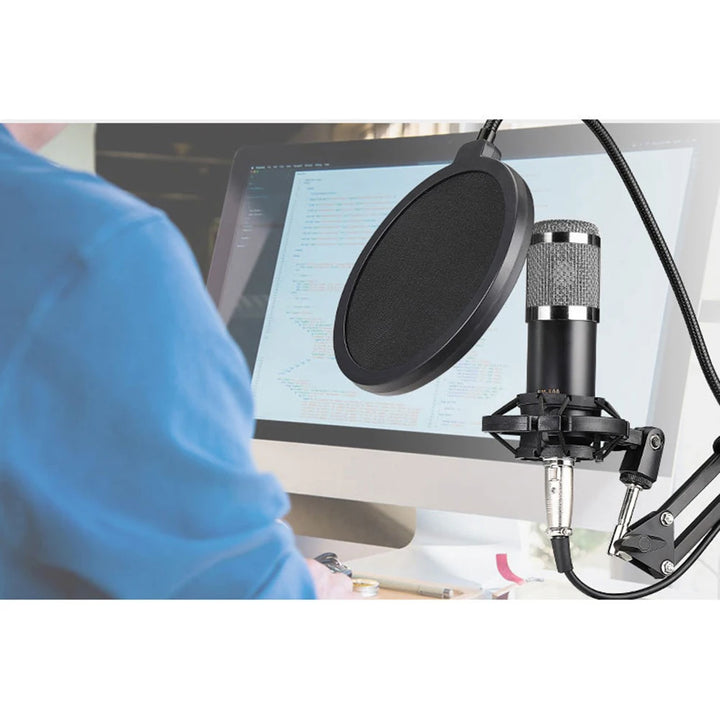 BM800 Professional Condenser Microphone Podcast Live Broadcast Equipment USB MIC Microfone Set Studio Mic with Arm Stand Music - Vogue Vista UK